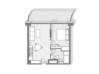 1 спальня, 100,4 м²
