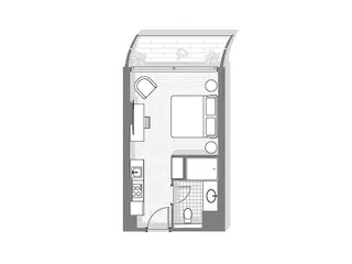 Студия, 31,51 м²