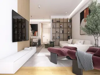 1 спальня, 60 м²