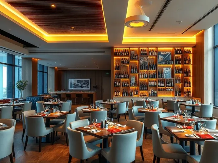 Conference halls and restaurant
