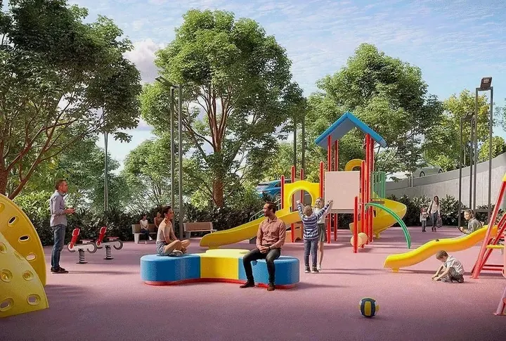 Children's playgrounds on the grounds