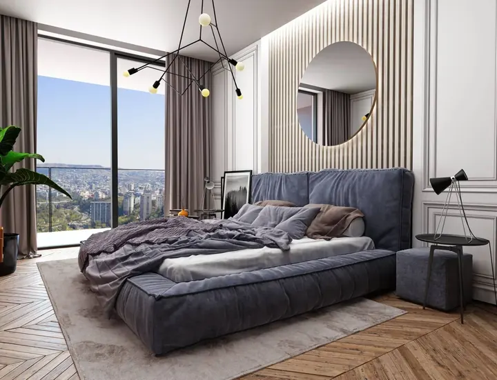 Спальня в апартаментах Park Home Vake