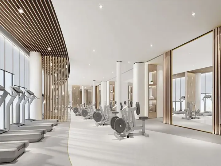 Fitness center and conference halls